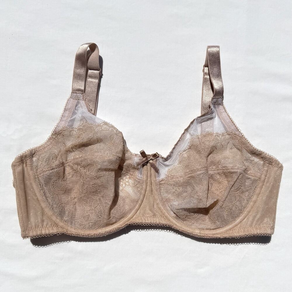 Wacoal Retro Chic Lace Underwire Bra 38C Beige 855186